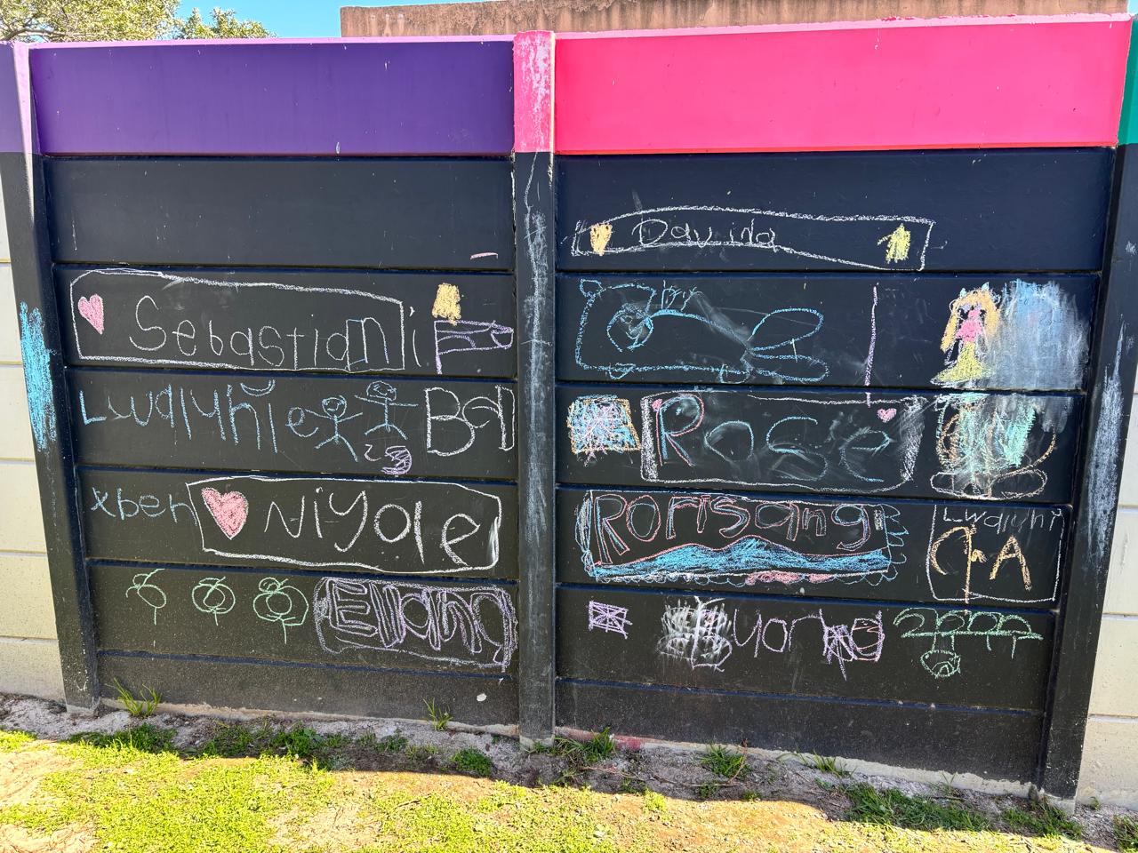 Ashron outdoor chalk wall