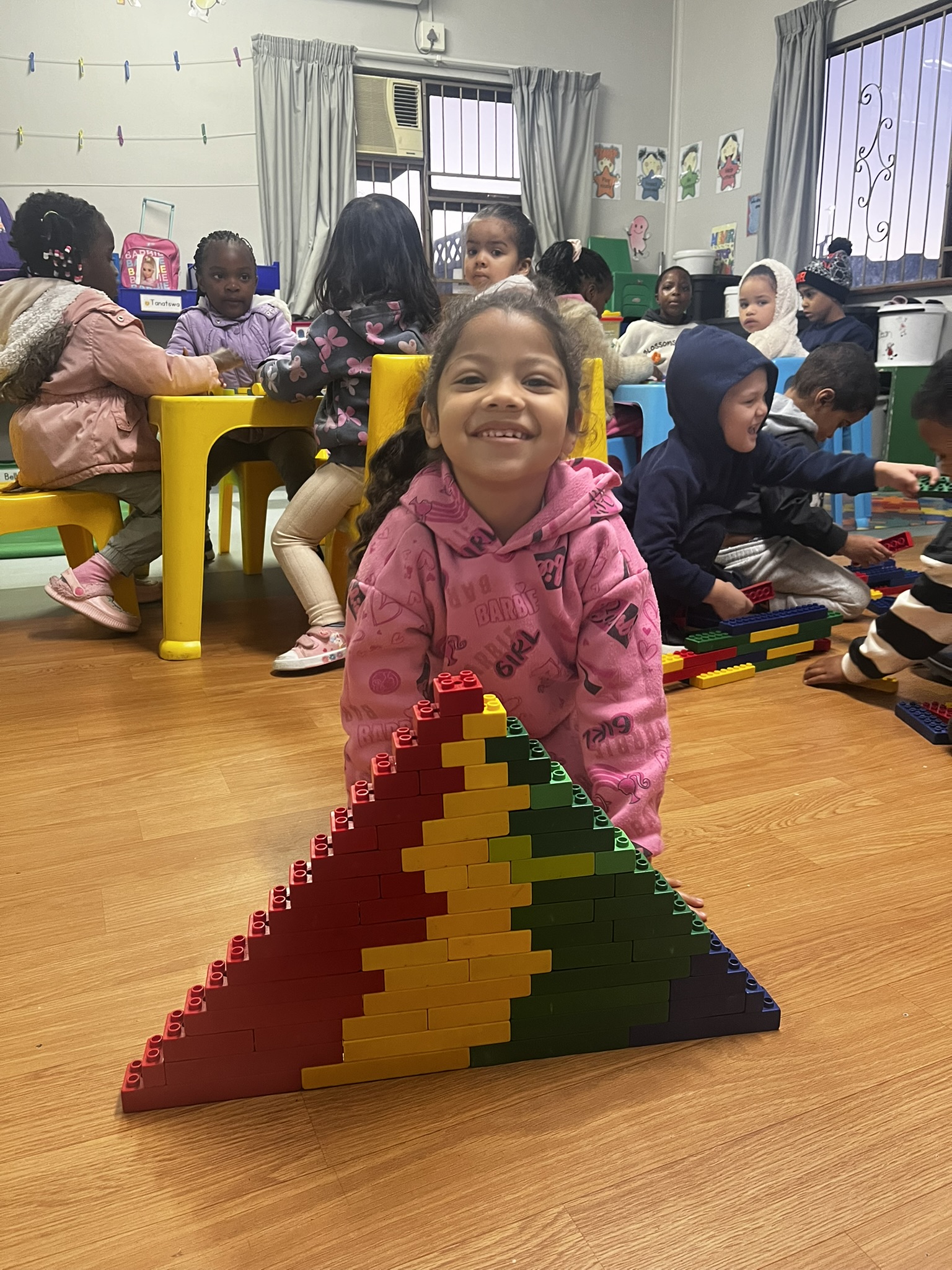 Ashron classroom block-building activity