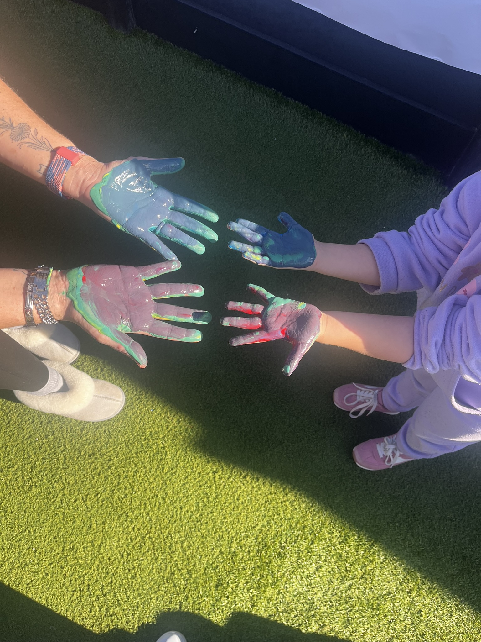 Colourful paint activity at Ashron
