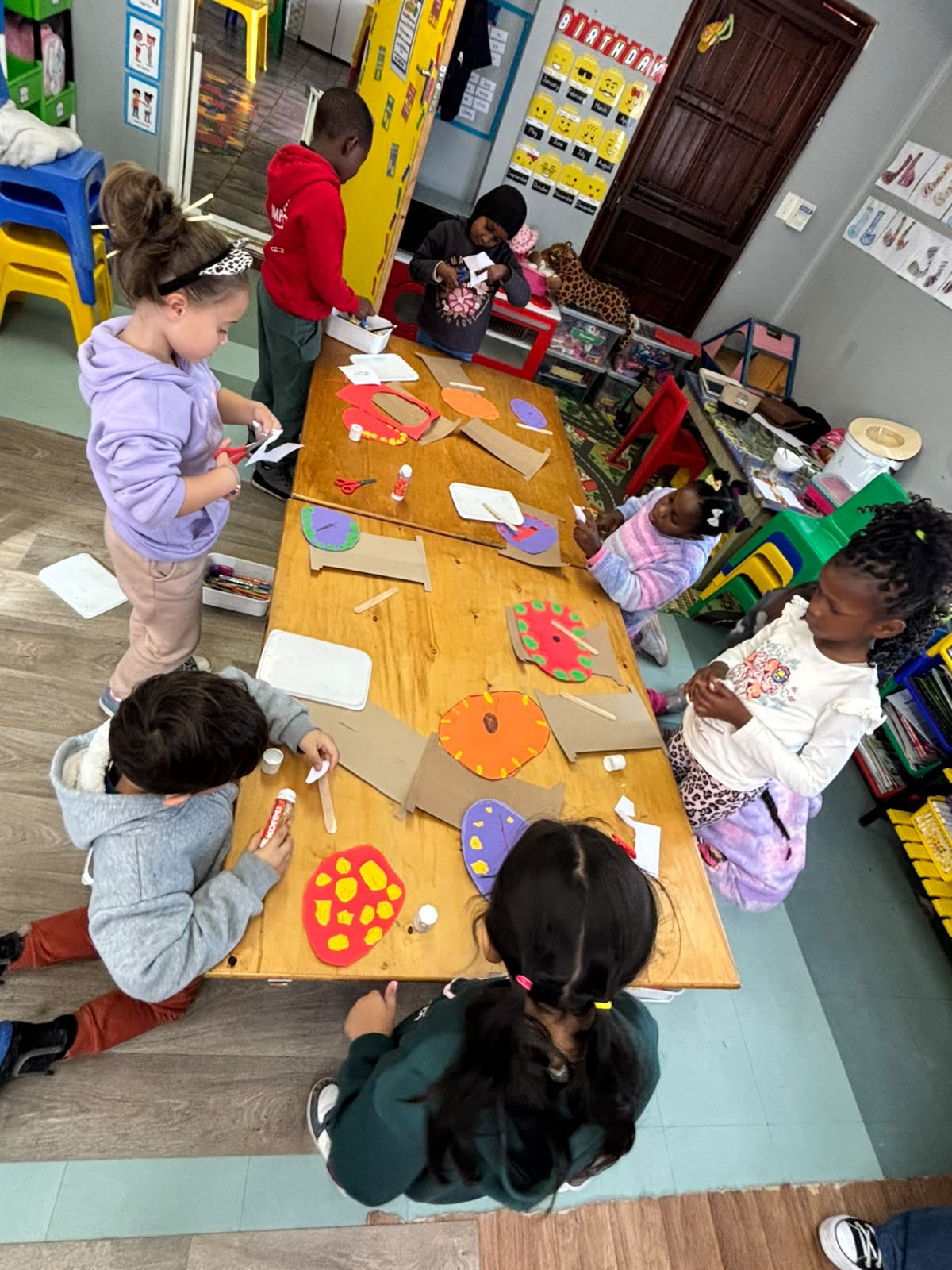 Creative classroom activity at Ashron