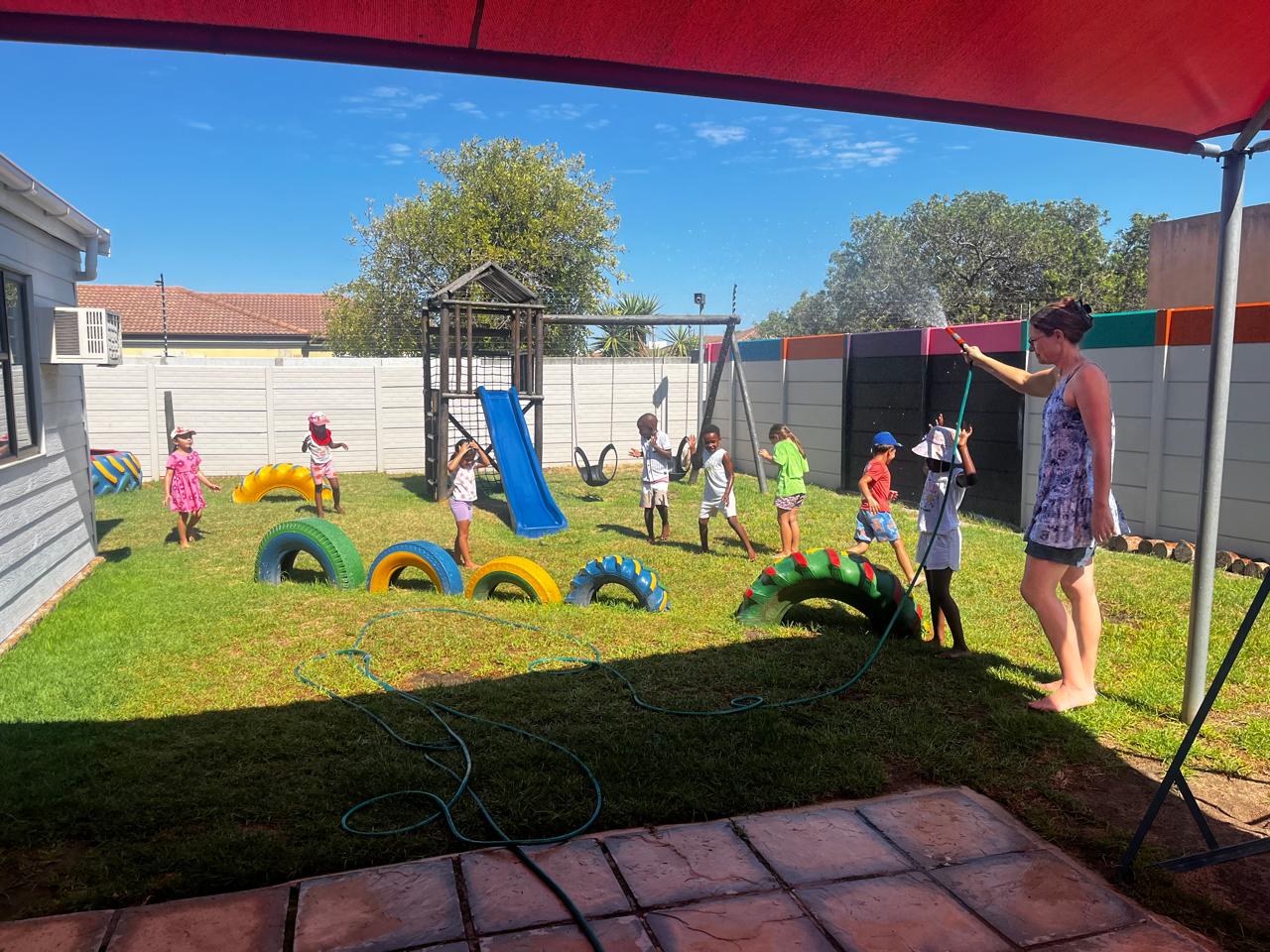Children playing outdoors at Ashron